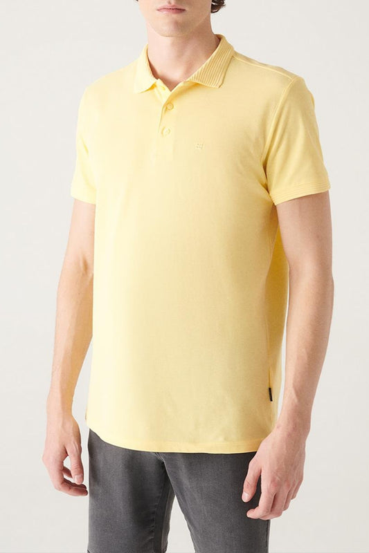Yellow Piqué Polo T-Shirt
