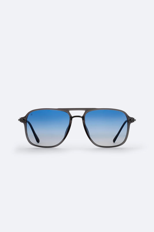 Men’s Silver Polarized Sunglasses – UV400 Blue Tint Lenses