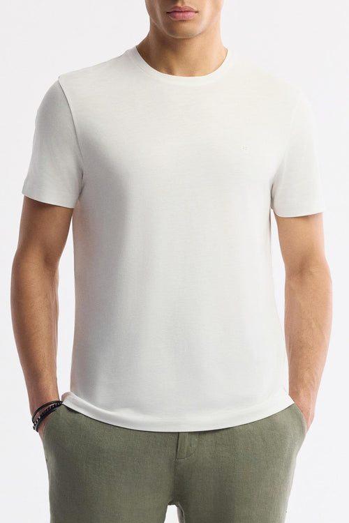White Modal-Cotton Soft Touch T-Shirt