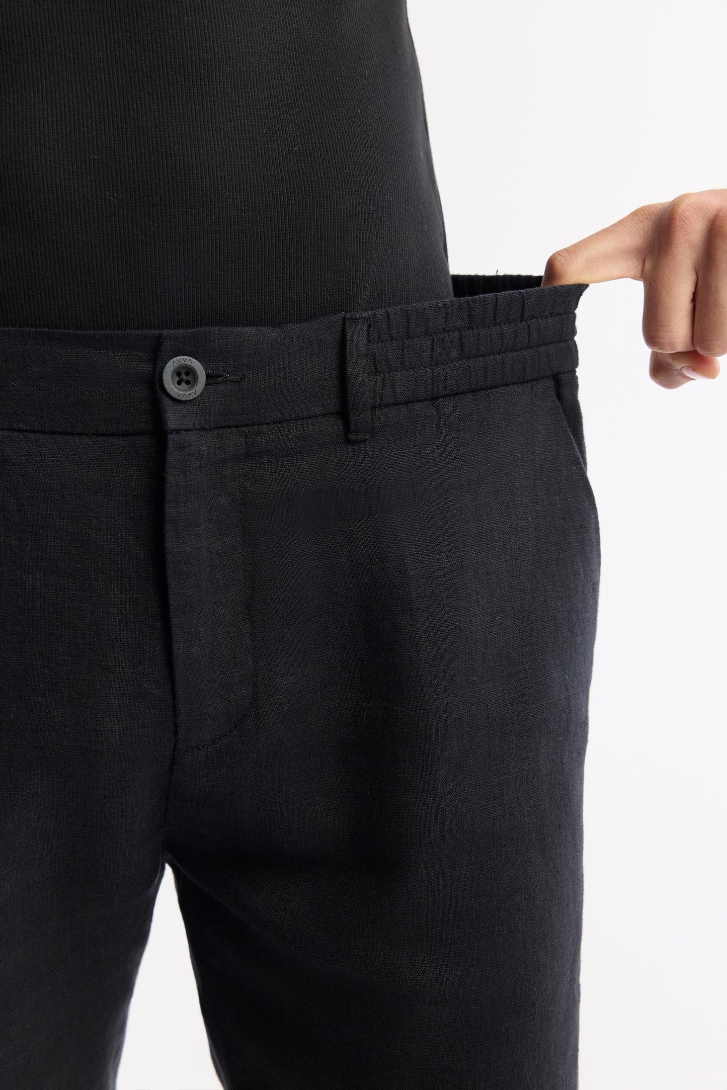 Men's Black Linen Shorts – 100% Egyptian Linen