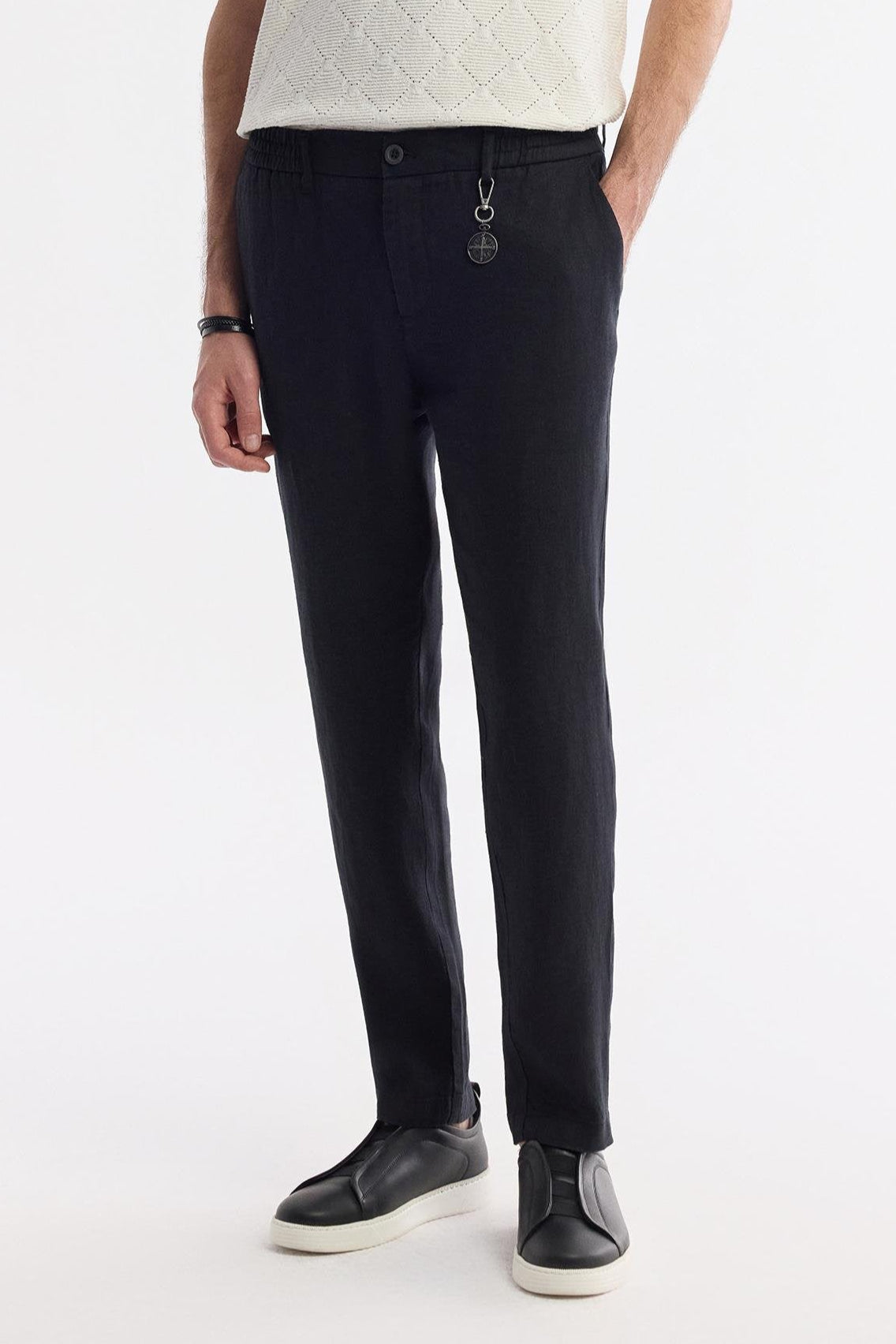 Men's Black Linen Pants