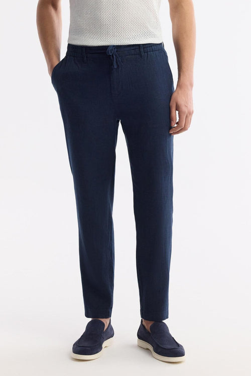 Men's Blue Linen Pants