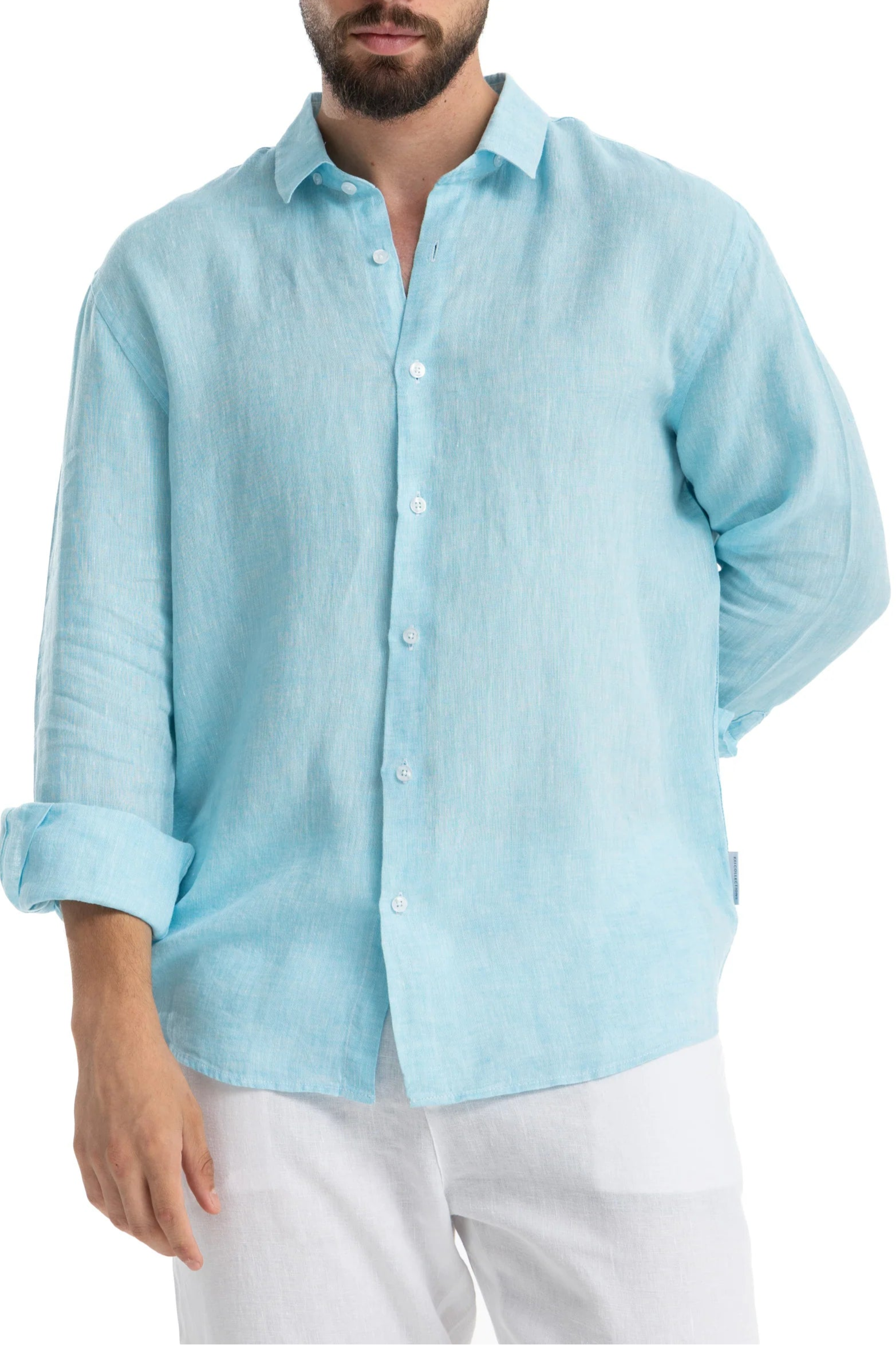 Men's Mint Linen Shirt – Soft, Breathable Fabric with Relaxed Fit for Casual and Formal Occasions 1